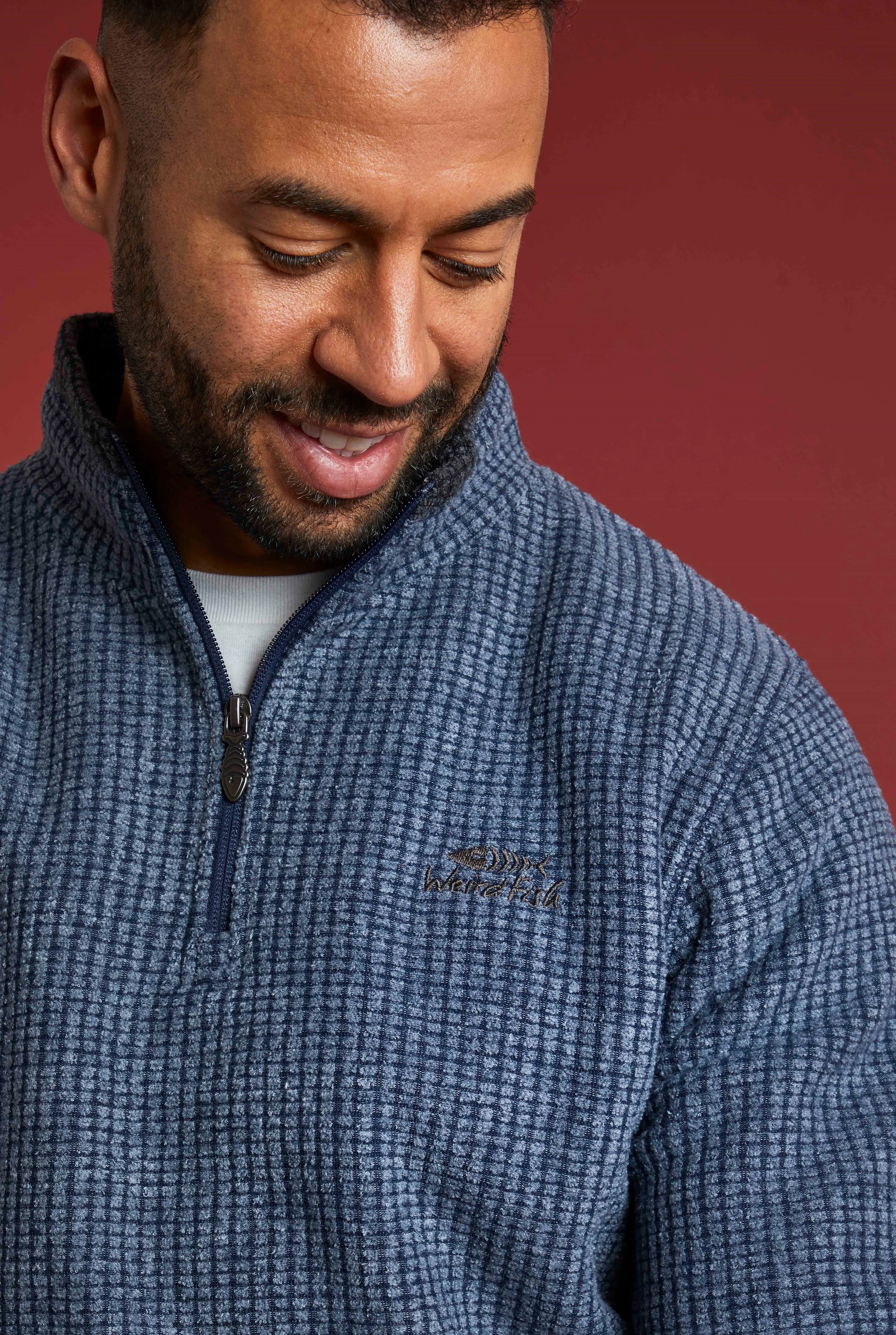 WEIRD FISH NEWARK 1/4 ZIP GRID FLEECE | WEIRD FISH | Portwest Ireland
