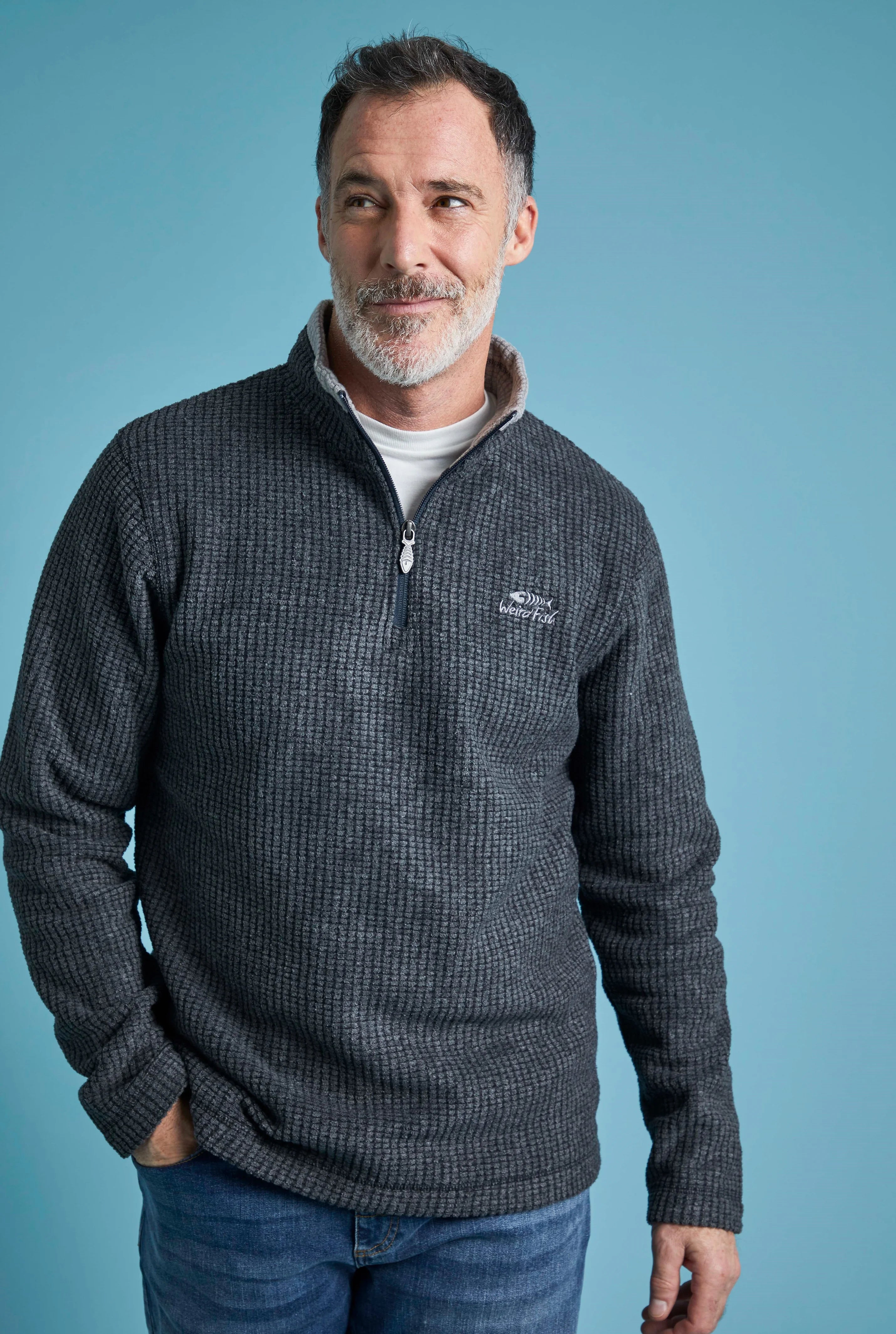 WEIRD FISH NEWARK 1/4 ZIP GRID FLEECE | WEIRD FISH | Portwest Ireland