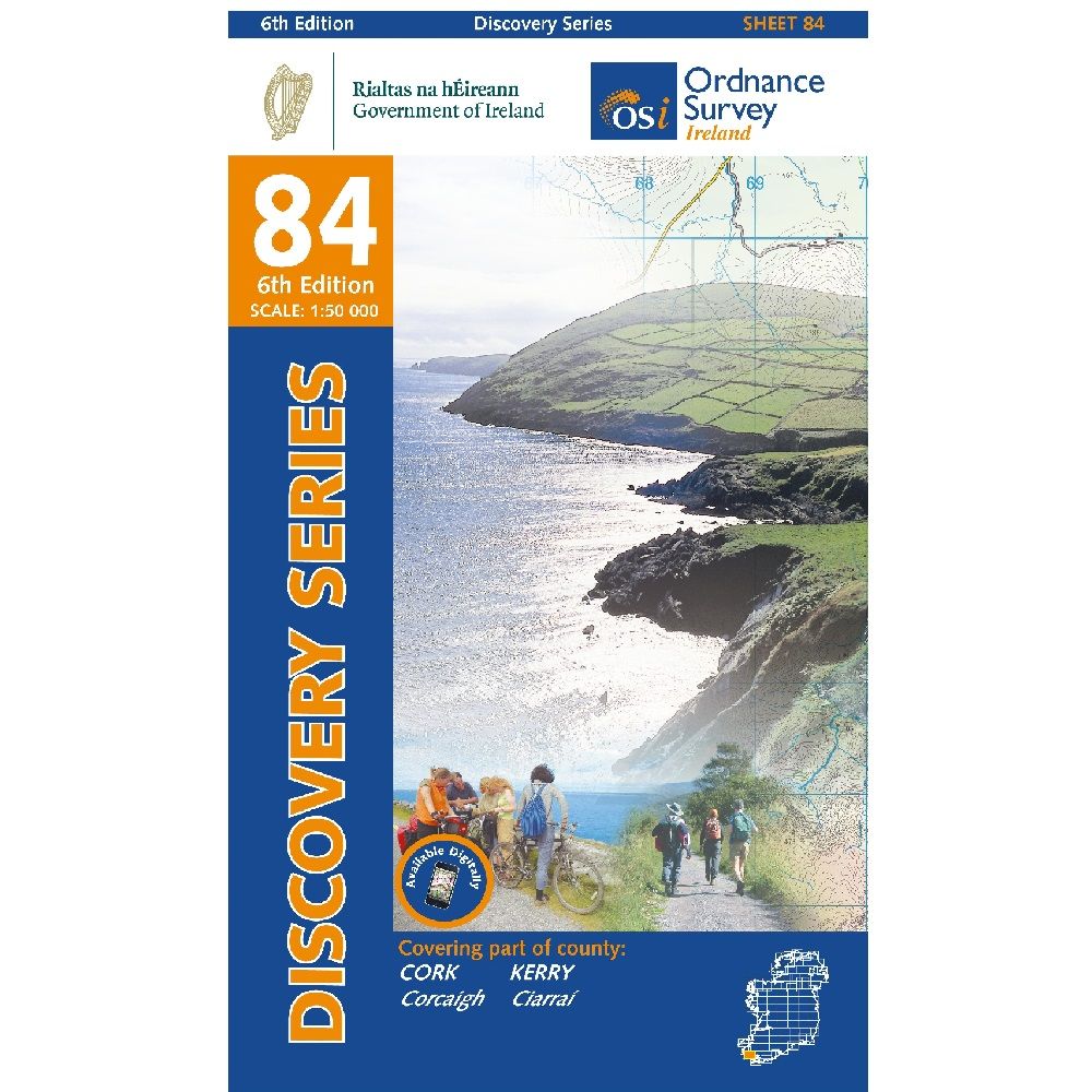 Discovery Series 84 Laminated Ordnance Survey Map Cork and Kerry OSi | Ordnance Survey Ireland | Portwest Ireland