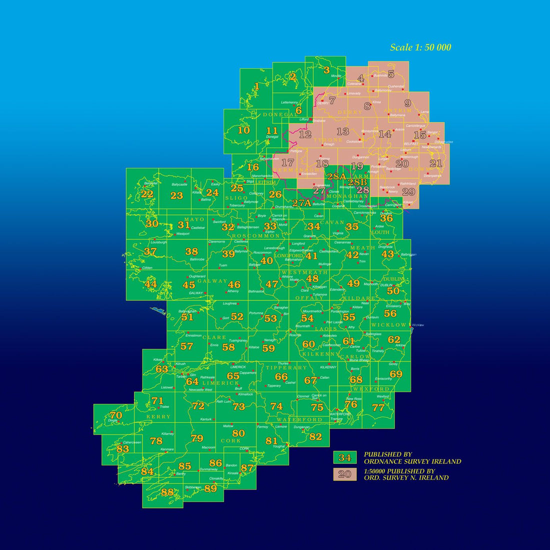 Discovery Series Map - Ordnance Survey Maps OSI
